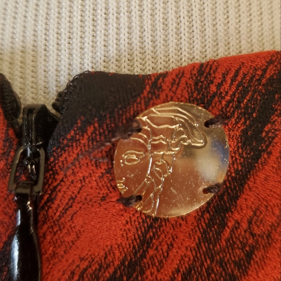 Authentic Versace Collection red/black cutout triangle sheath dress size 46/10 - Picture 9 of 14